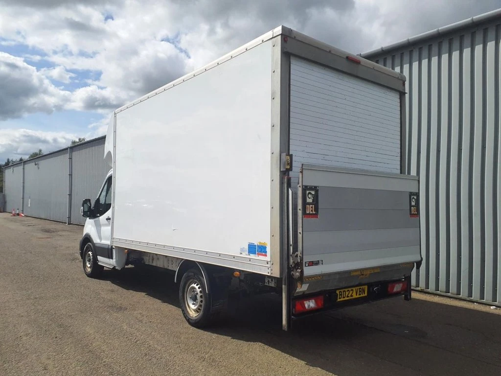 2022 Ford Transit Luton Box Van — rear three-quarter view